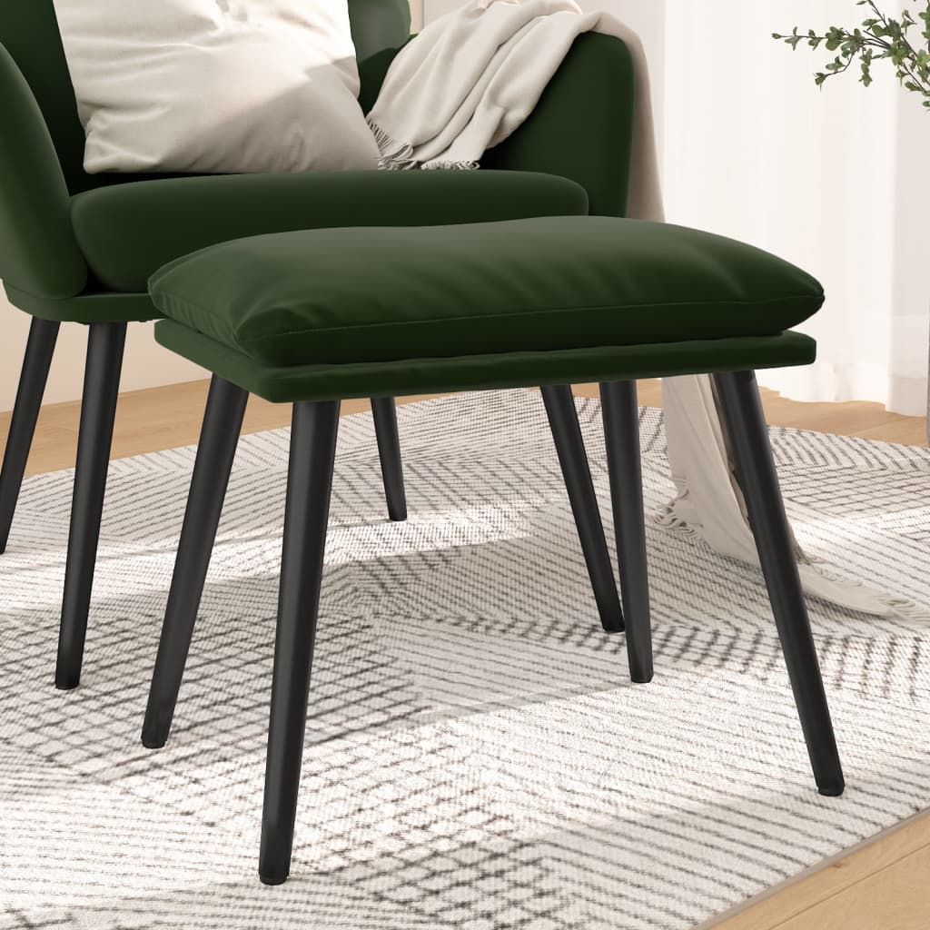 Fußhocker Hellgrau 45x29,5x35 cm Samt