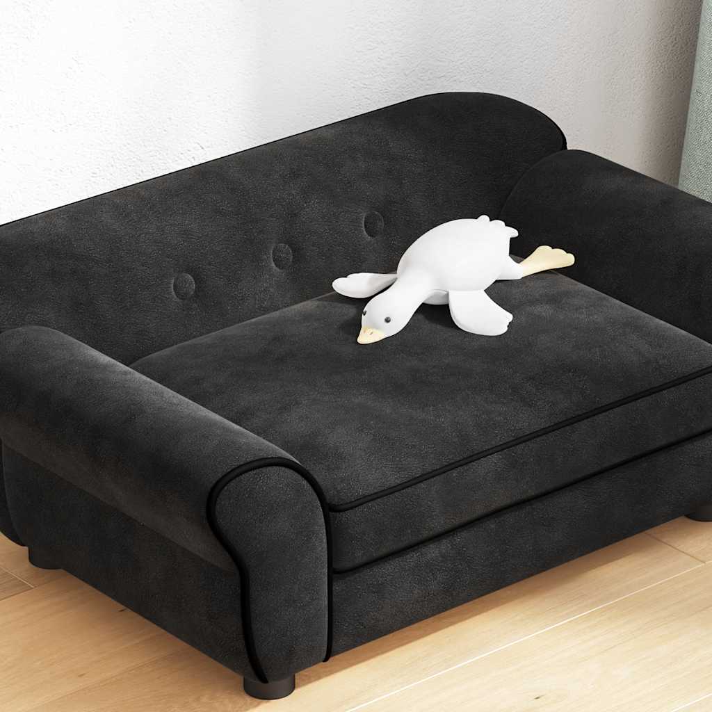 Hundesofa Dunkelgrau 72x45x30 cm Plüsch