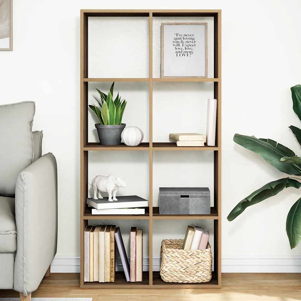 Bücherregal Weiß 137,5x29x137,5 cm Holzwerkstoff