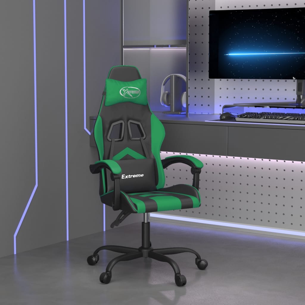 Gaming-Stuhl Drehbar Schwarz und Rot Kunstleder
