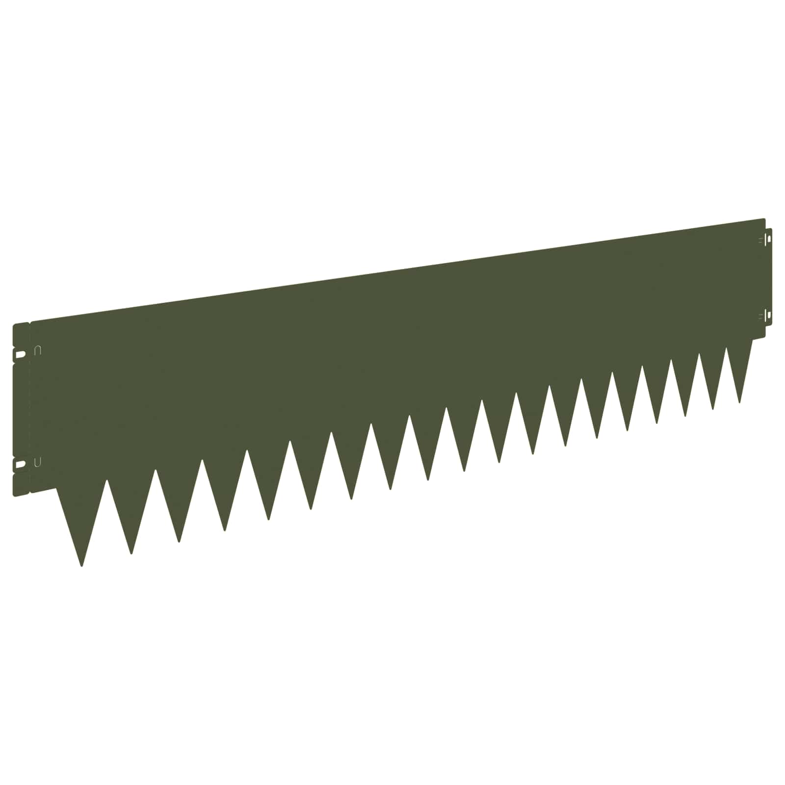 Raseneinfassung 10 pcs Länge Höhe 103 x 15 cm Stahl Schwarz