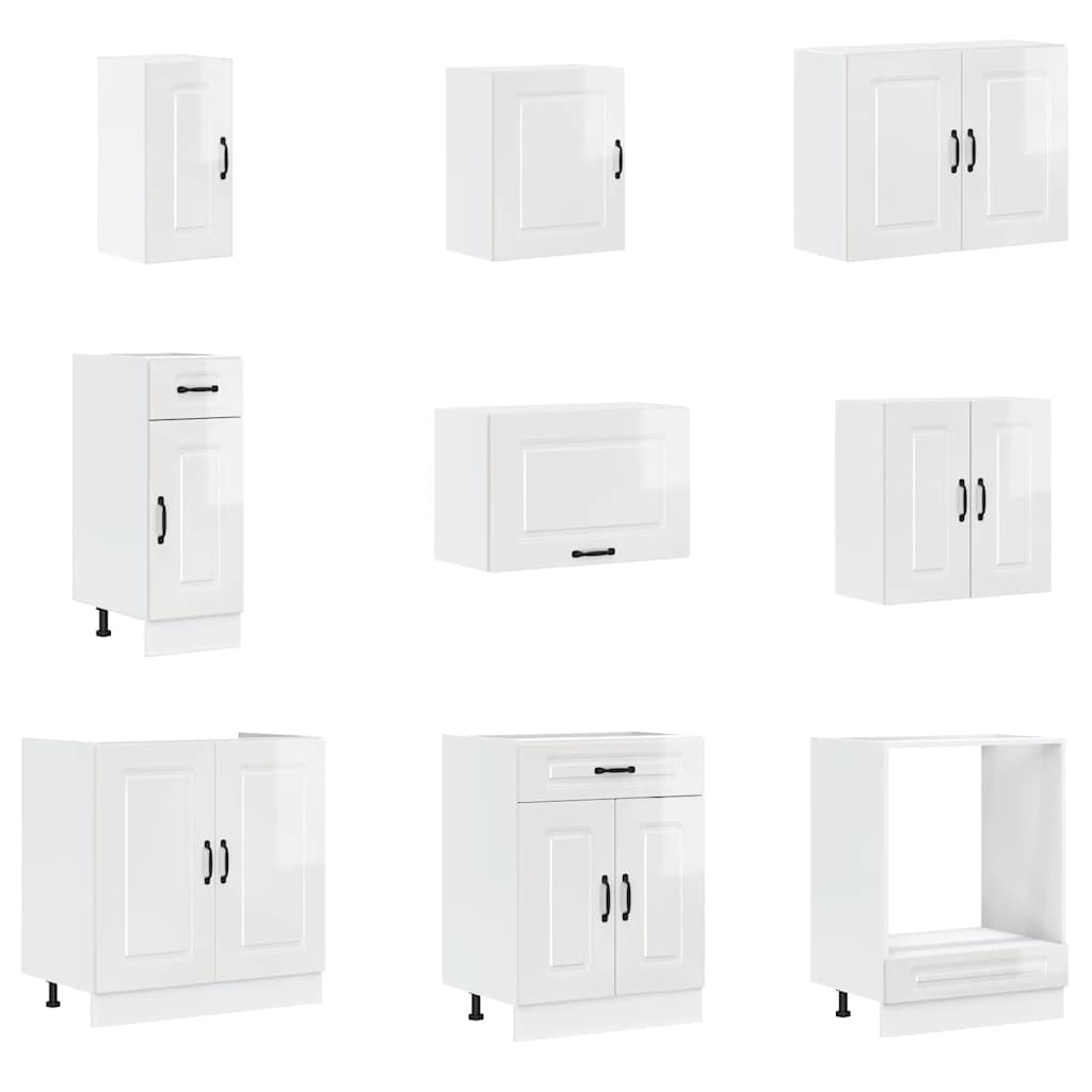 14-tlg. Küchenschrank-Set Kalmar Weiß Holzwerkstoff