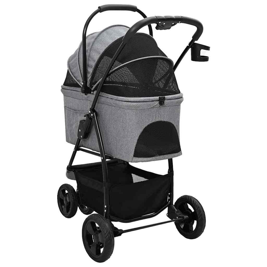 Faltbarer Haustierwagen Rosa 81 x 47 x 99 cm Polyester