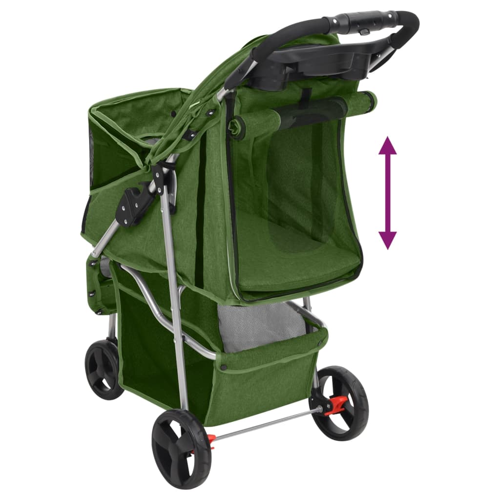 Hundewagen Faltbar Schwarz 80x46x98 cm Oxford-Gewebe