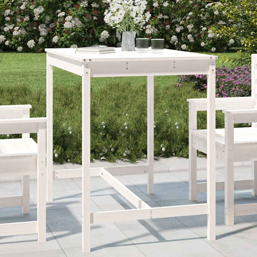 Gartentisch 82,5x82,5x110 cm Massivholz Kiefer