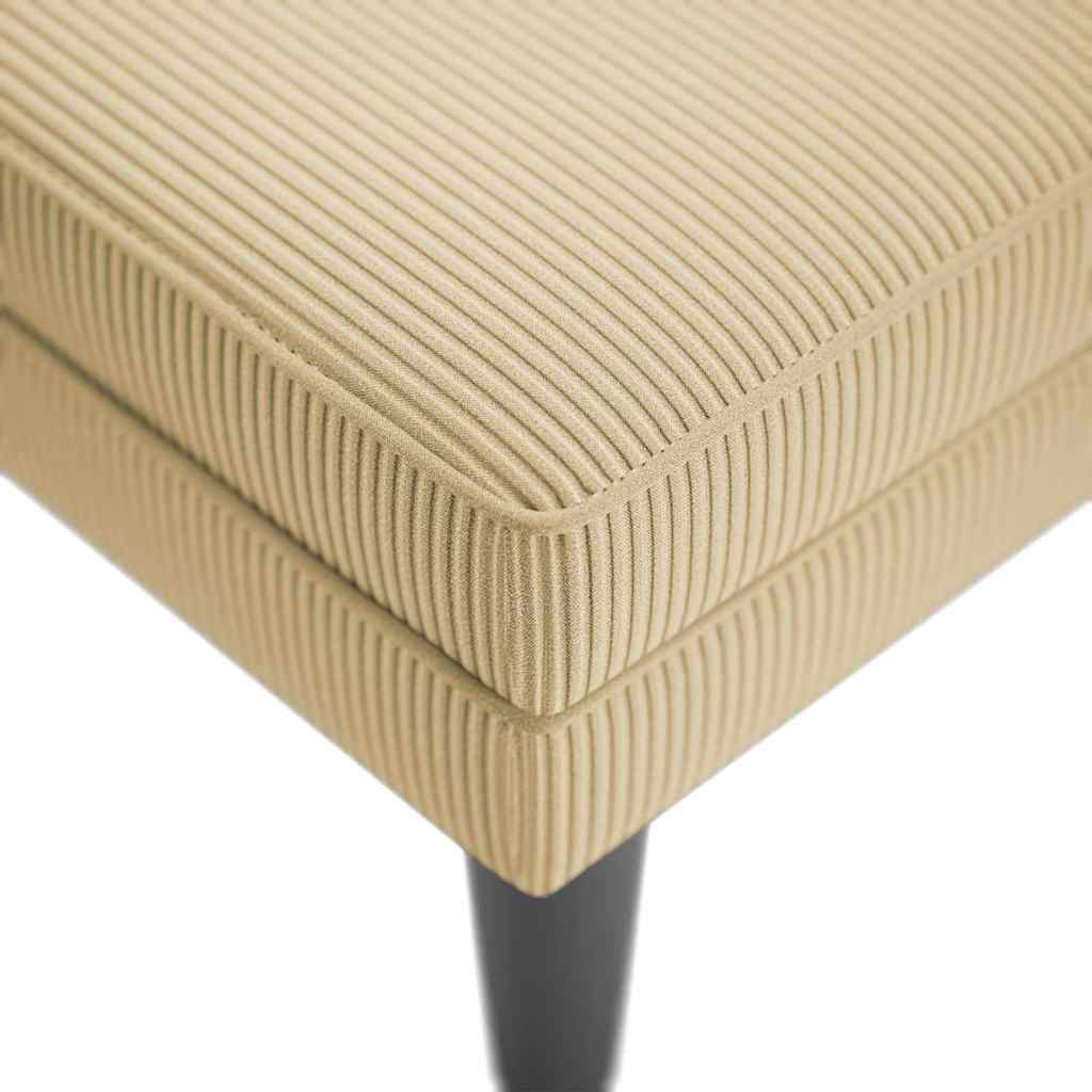 Chaiselongue mit Kissen Hellgrau Cordstoff