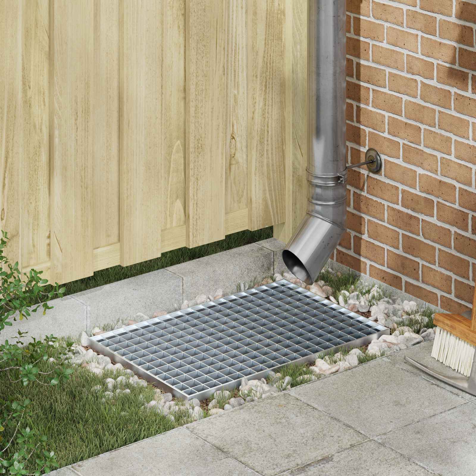 Gitter Silber 50 x 35 x 2 cm Feuerverzinkter Stahl