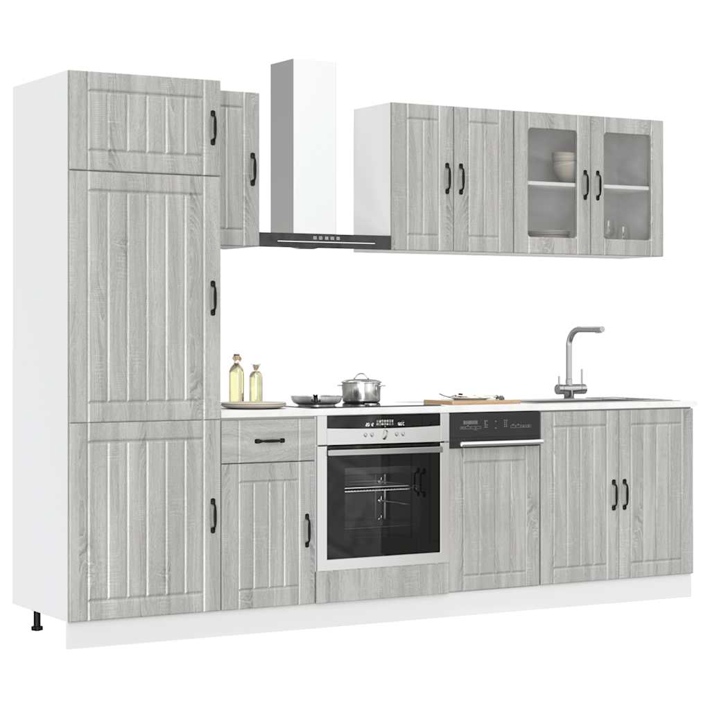 8-tlg. Küchenschrank-Set Lucca Weiß Holzwerkstoff