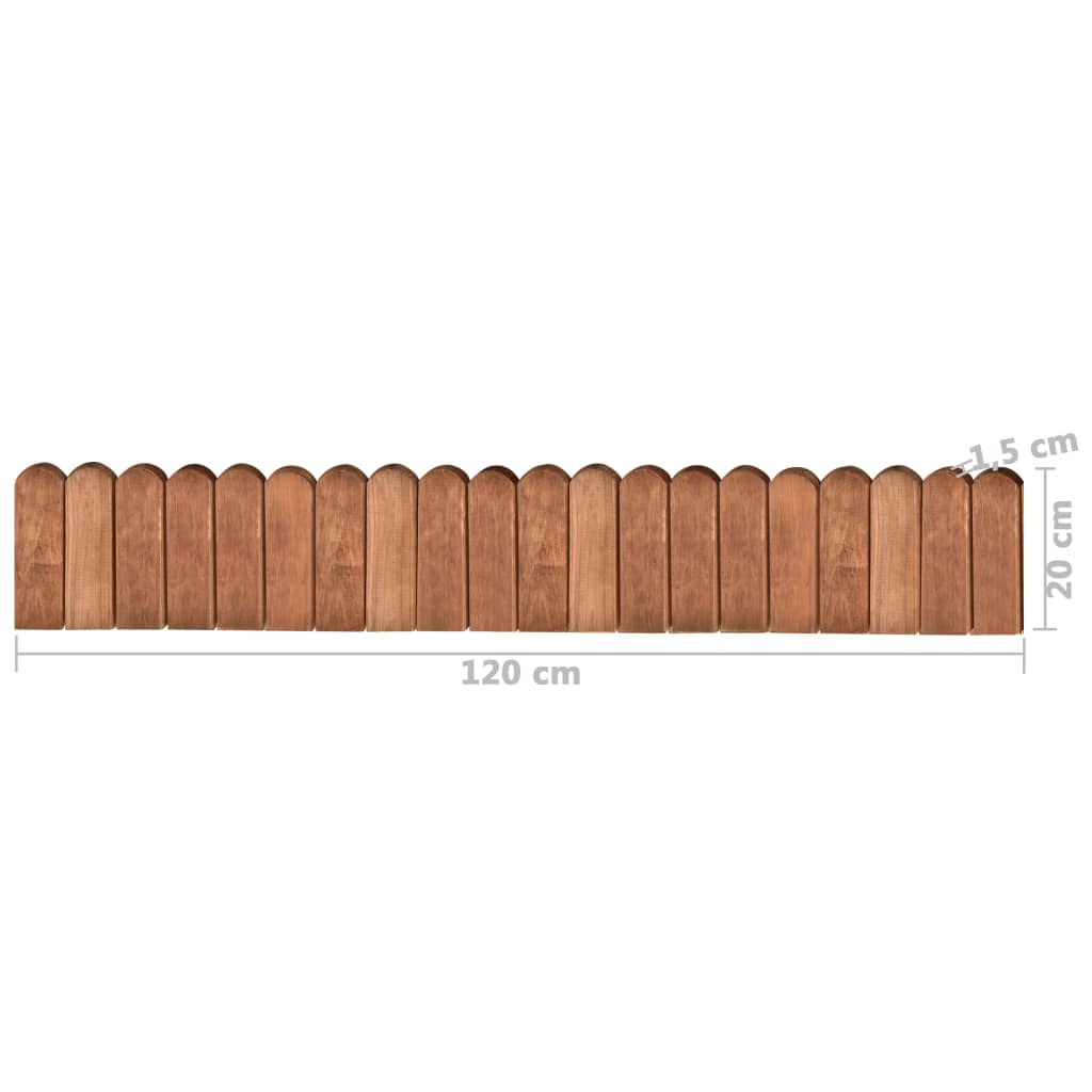 Beeteinfassungen 2 Stk. 120 cm Imprägniertes Kiefernholz