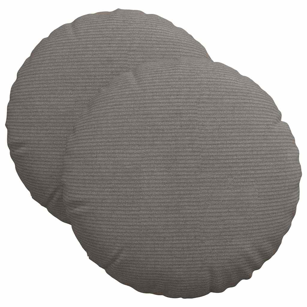 Sitzkissen 2 pcs Hellgrau Ø30 x 13 cm Cordstoff