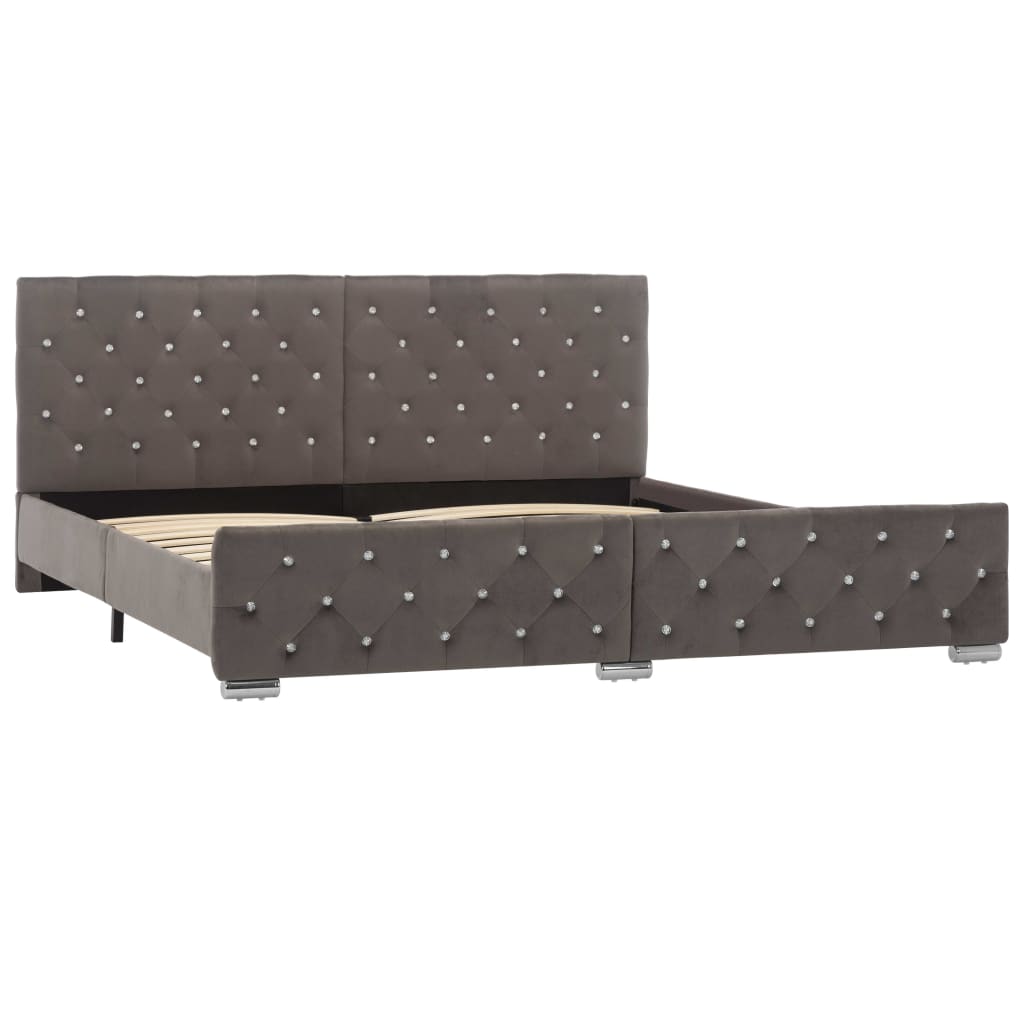 Bettgestell Grau Samt 120x200 cm