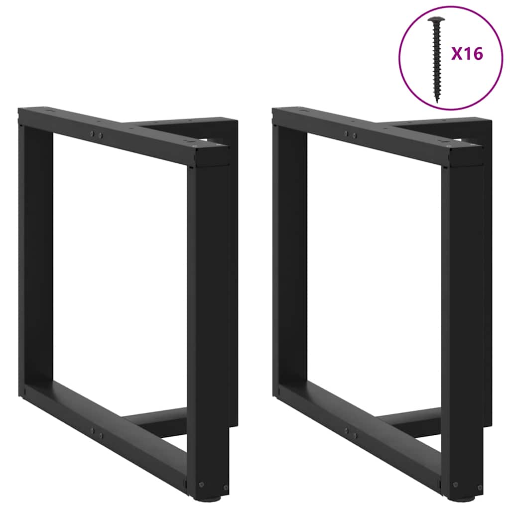 Couchtischbeine T-Form 2 Stk. Schwarz 30x25x(30-31) cm Stahl