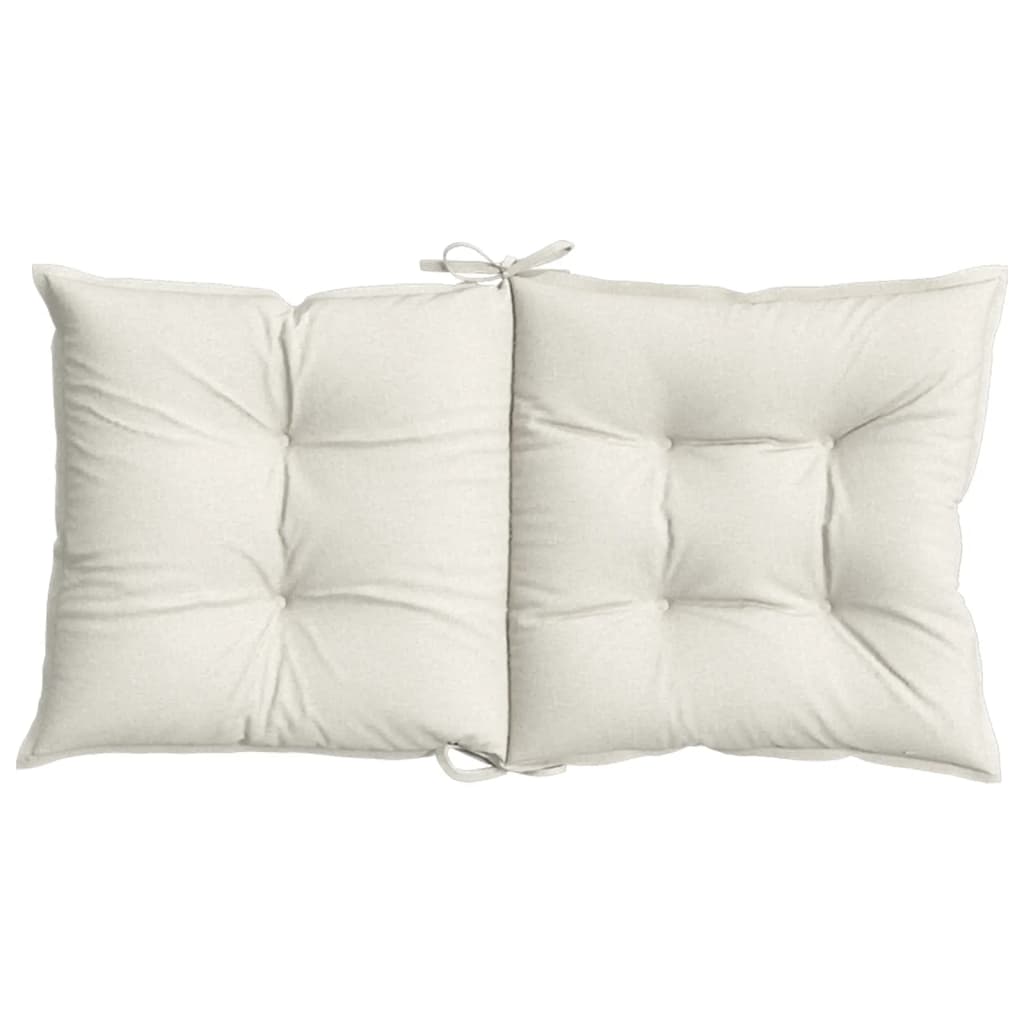 Niedriglehner-Auflagen 2 Stk Melange Anthrazit 100x50x7cm Stoff