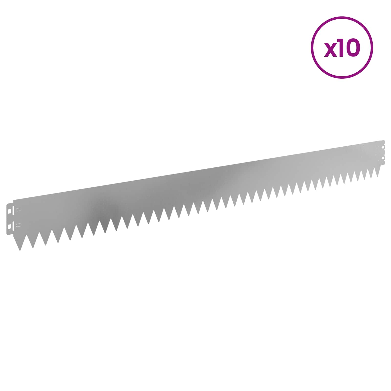 Raseneinfassung 10 pcs 103 x 10 cm Stahl Schwarz