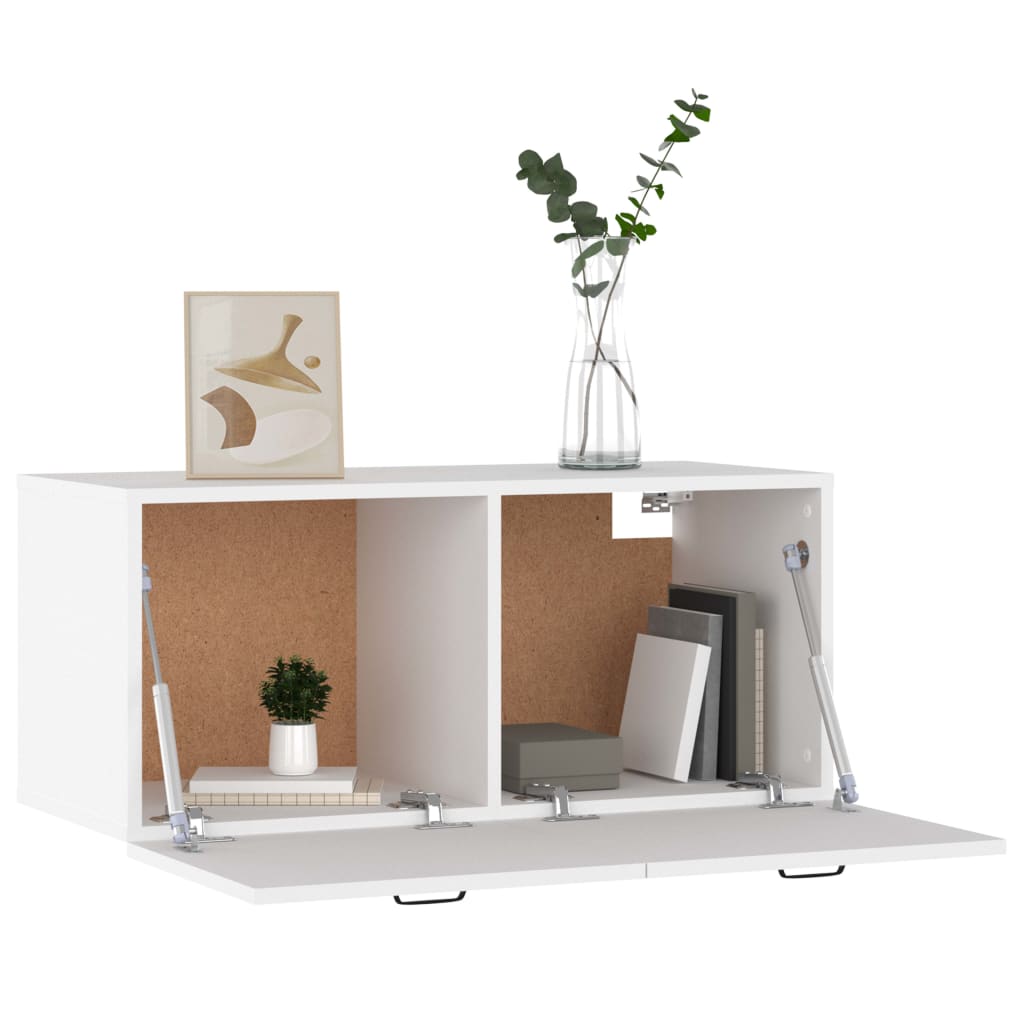 Wandschrank Weiß 80x36,5x35 cm Holzwerkstoff