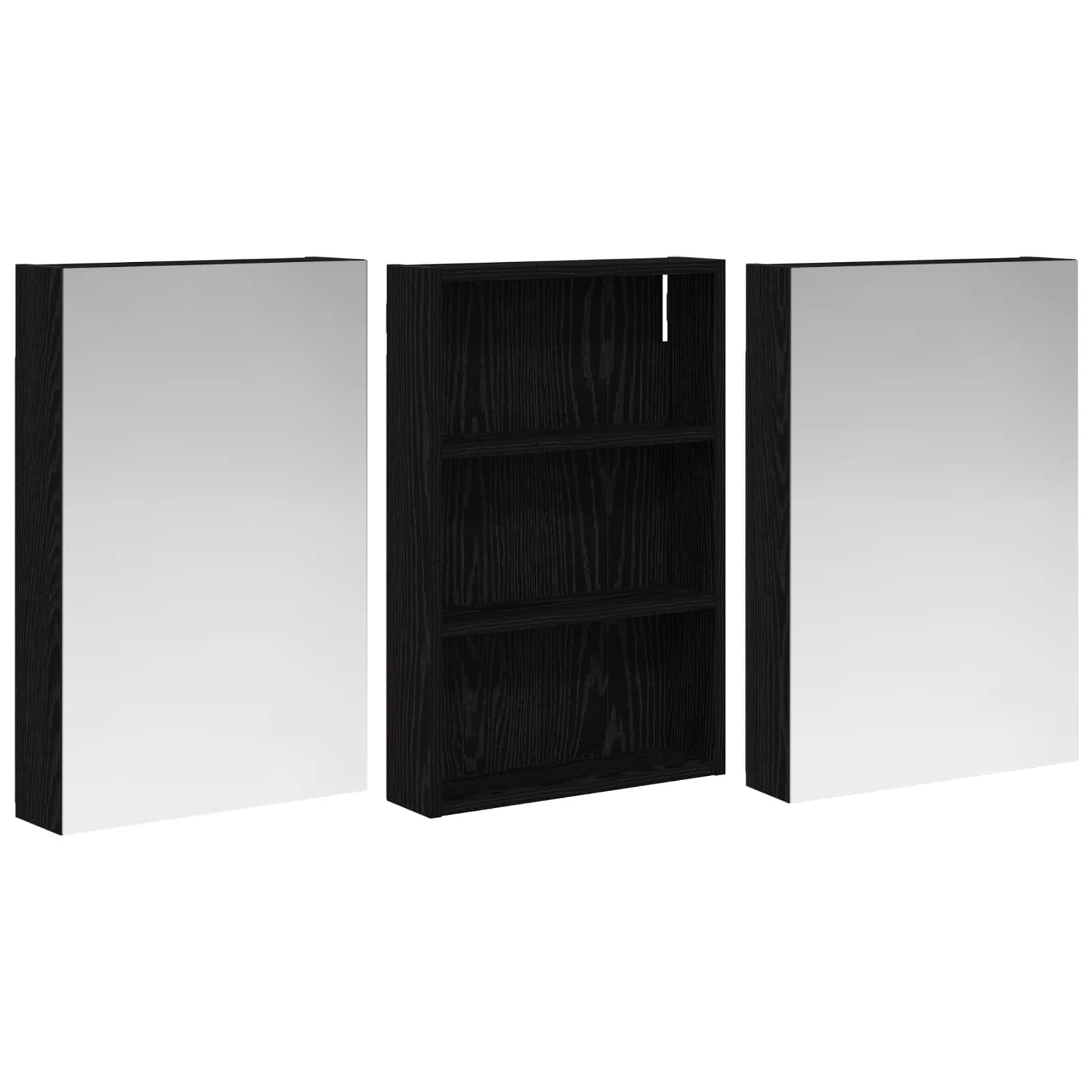 Badezimmerschrank-Set 3 pcs 80 x 10,5 x 50 cm Holzwerkstoff