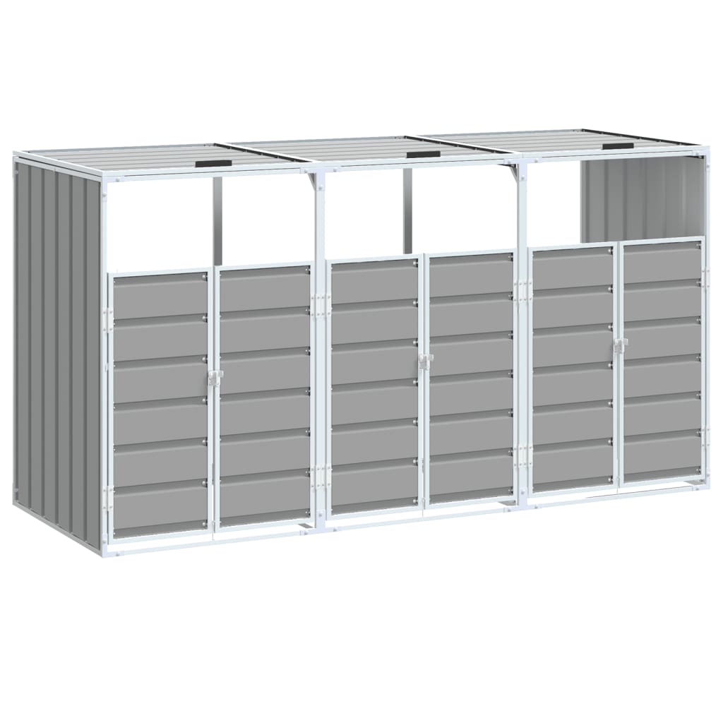 Mülltonnenbox für 1 Tonne Grün 72x81x115 cm Stahl