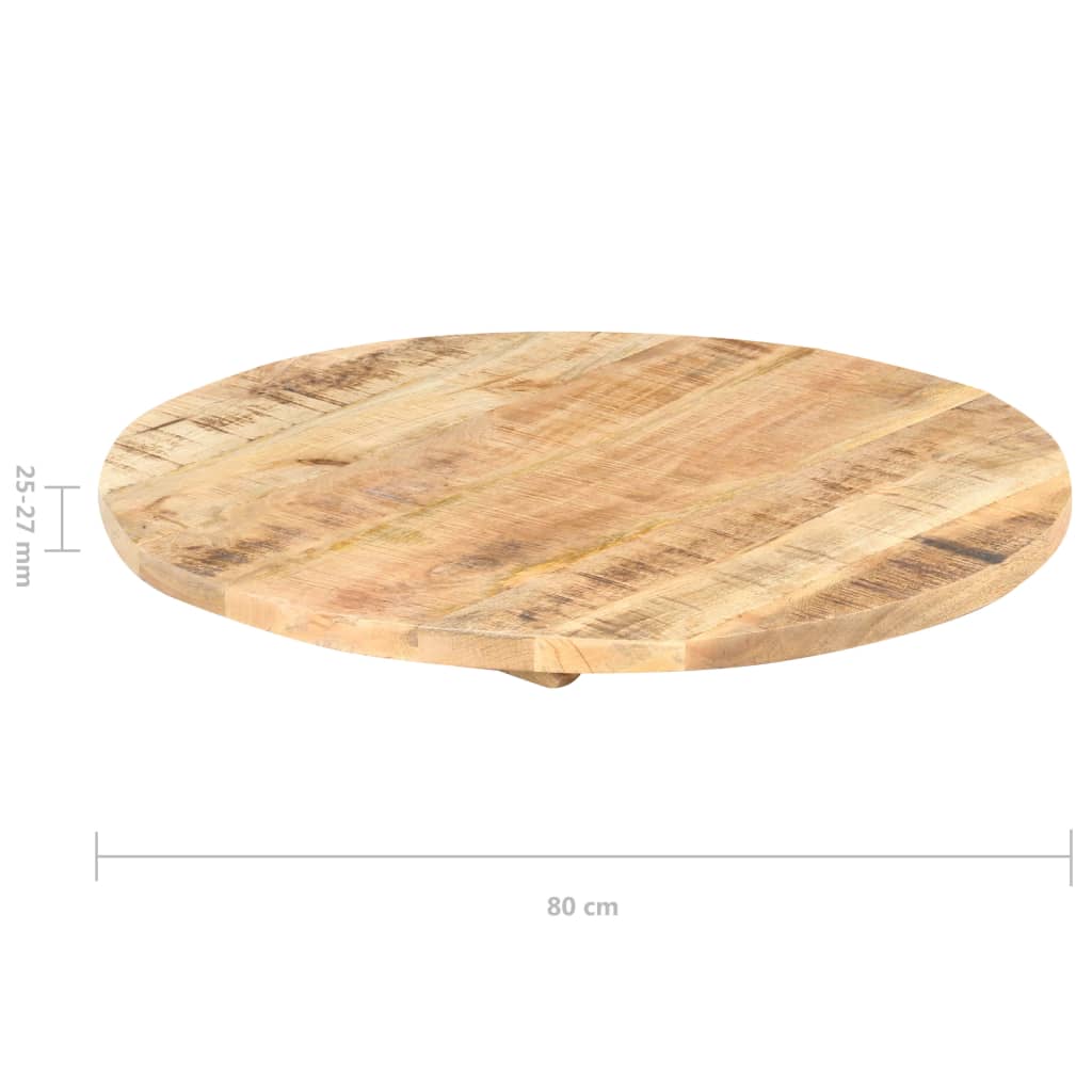 Tischplatte Massivholz Akazie Rund 15-16 mm 40 cm
