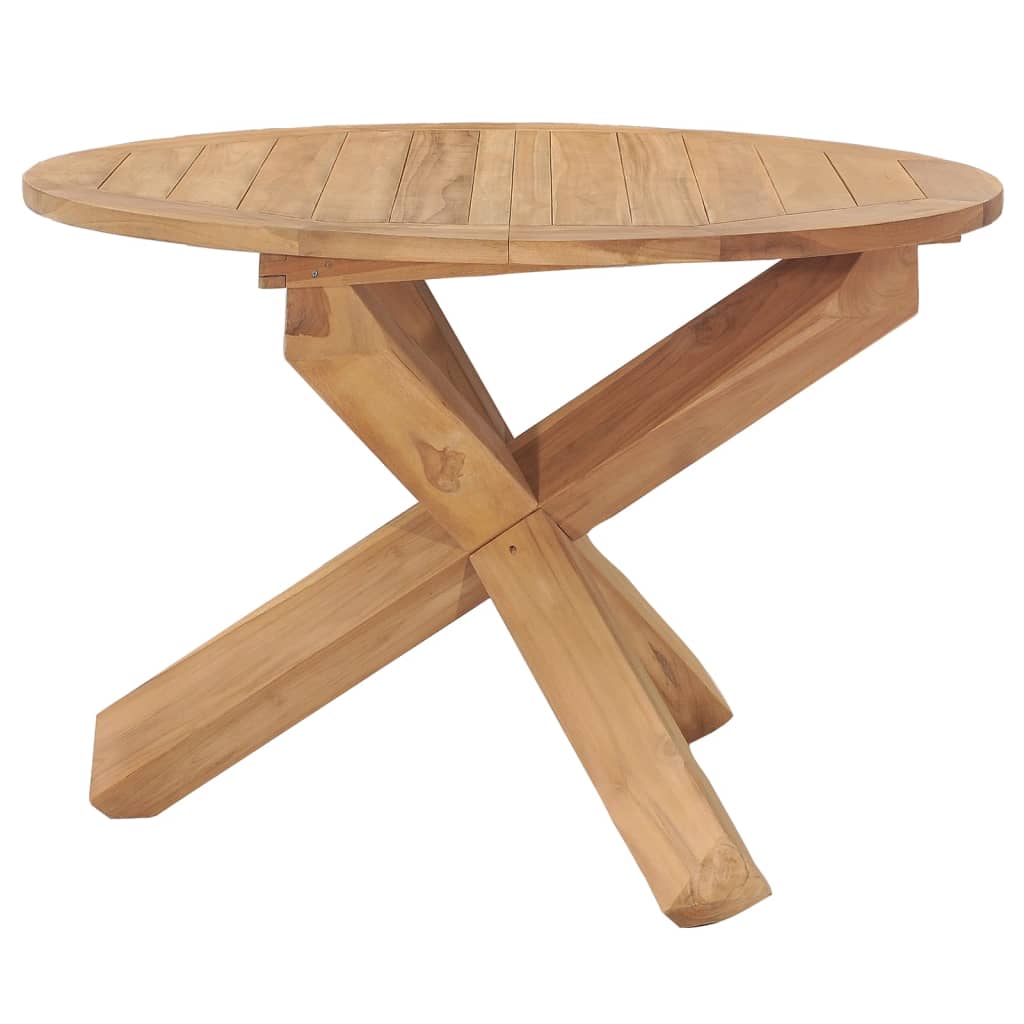 Garten-Esstisch Ø90x75 cm Massivholz Teak