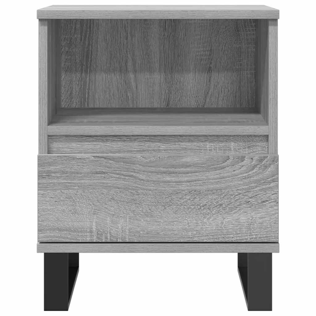 Bettschrank Schwarz Eichen-Optik 40 x 35 x 50 cm Holzwerkstoff