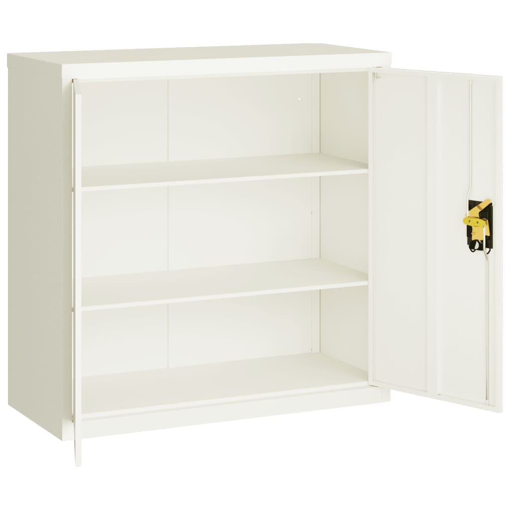 Aktenschrank Weiß 90x40x110 cm Stahl