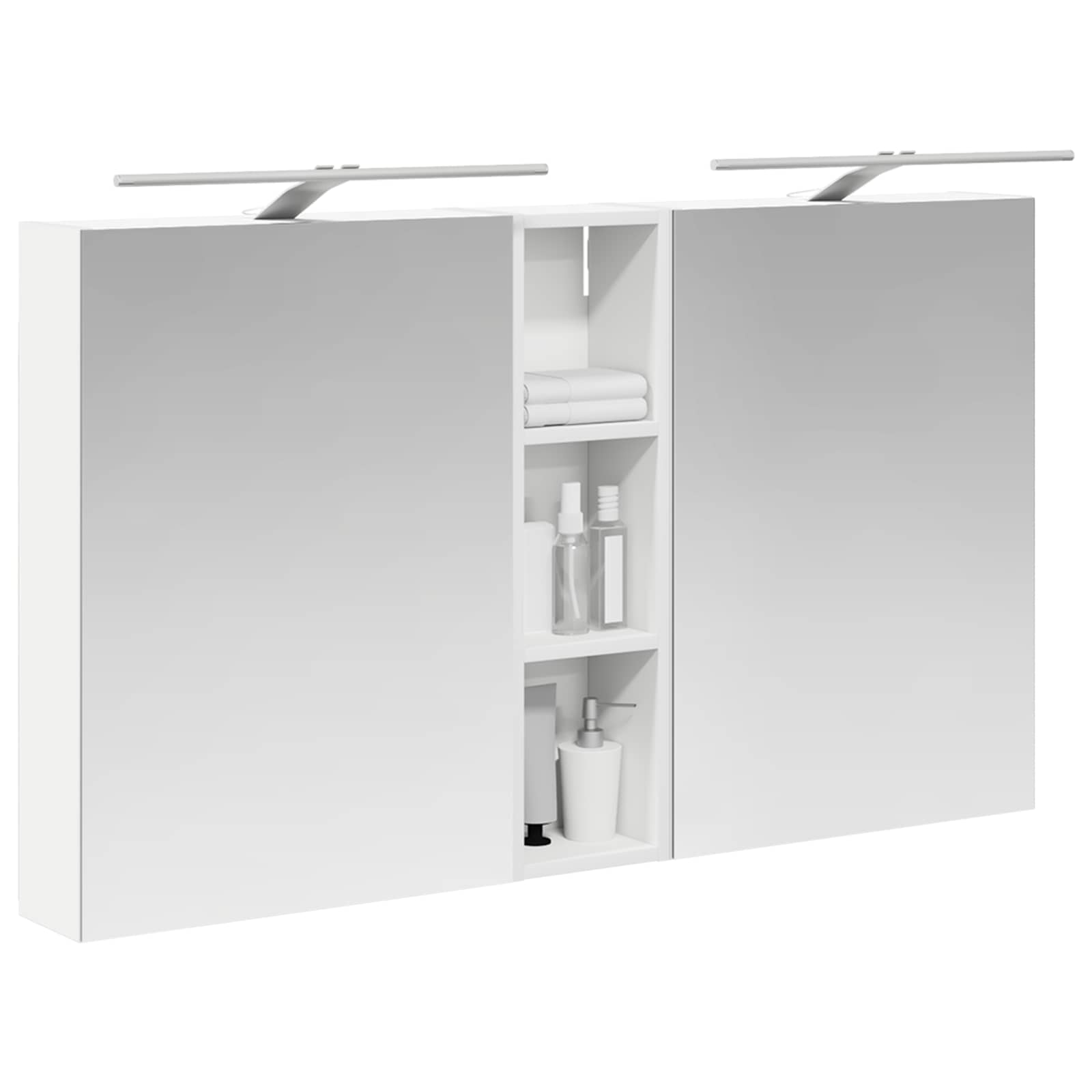 Badezimmerschrank-Set 3 pcs 80 x 10,5 x 50 cm Holzwerkstoff