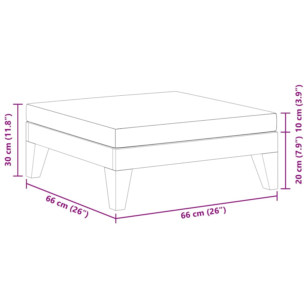 2-tlg. Garten-Lounge-Set mit Auflagen Massivholz Akazie