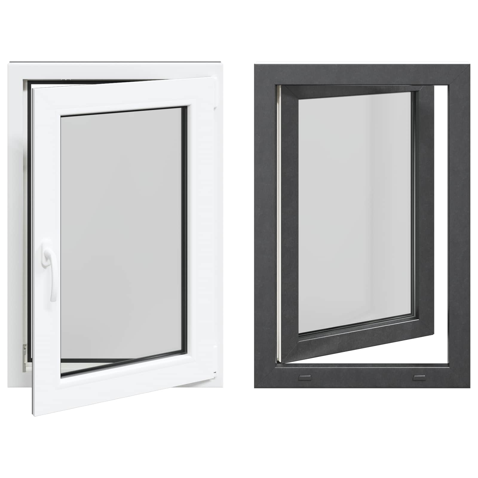Kellerfenster RISOR 50 x 50 cm PVC und Glas Weiß