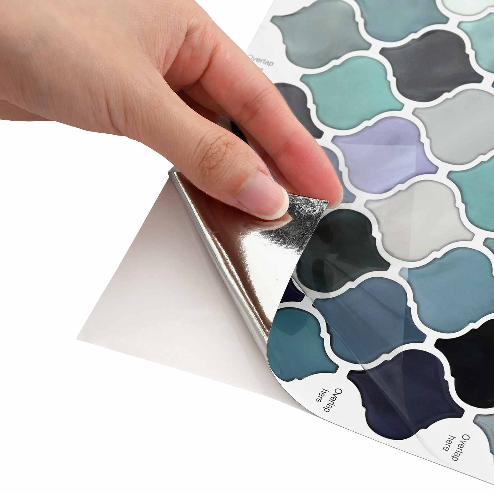 Lanturn Fliese 10 pcs Weiß 27 x 27 cm Polyurethan und PET