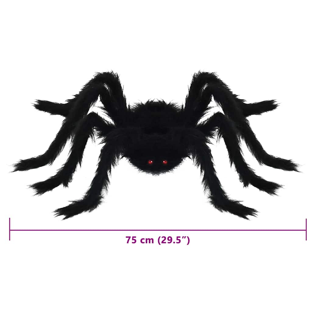 Halloween Spinnen Dekoration 3 pcs Schwarz 200 cm