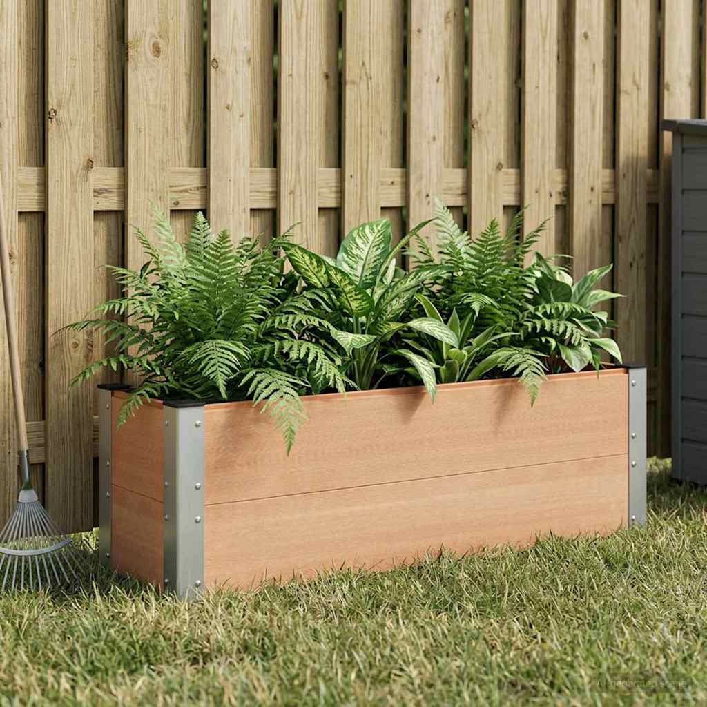 Garten-Hochbeet 200x50x54 cm WPC Grau