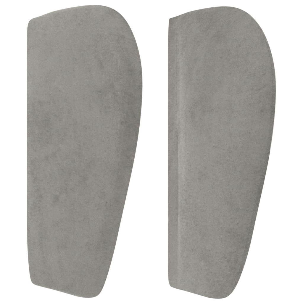 Kopfteil mit Ohren Dunkelblau 203x23x118/128 cm Samt