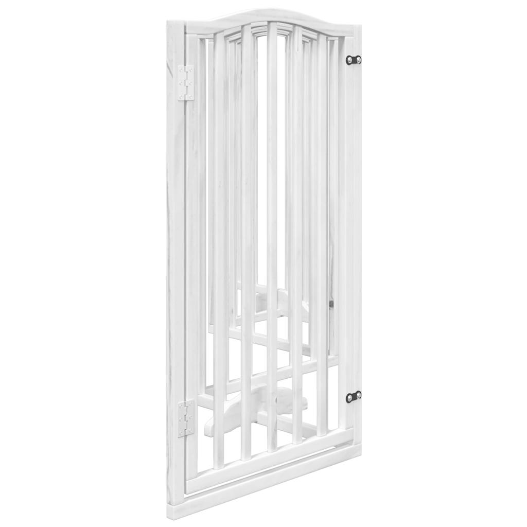 3-tlg. Hundetor Faltbar 150 cm Pappelholz