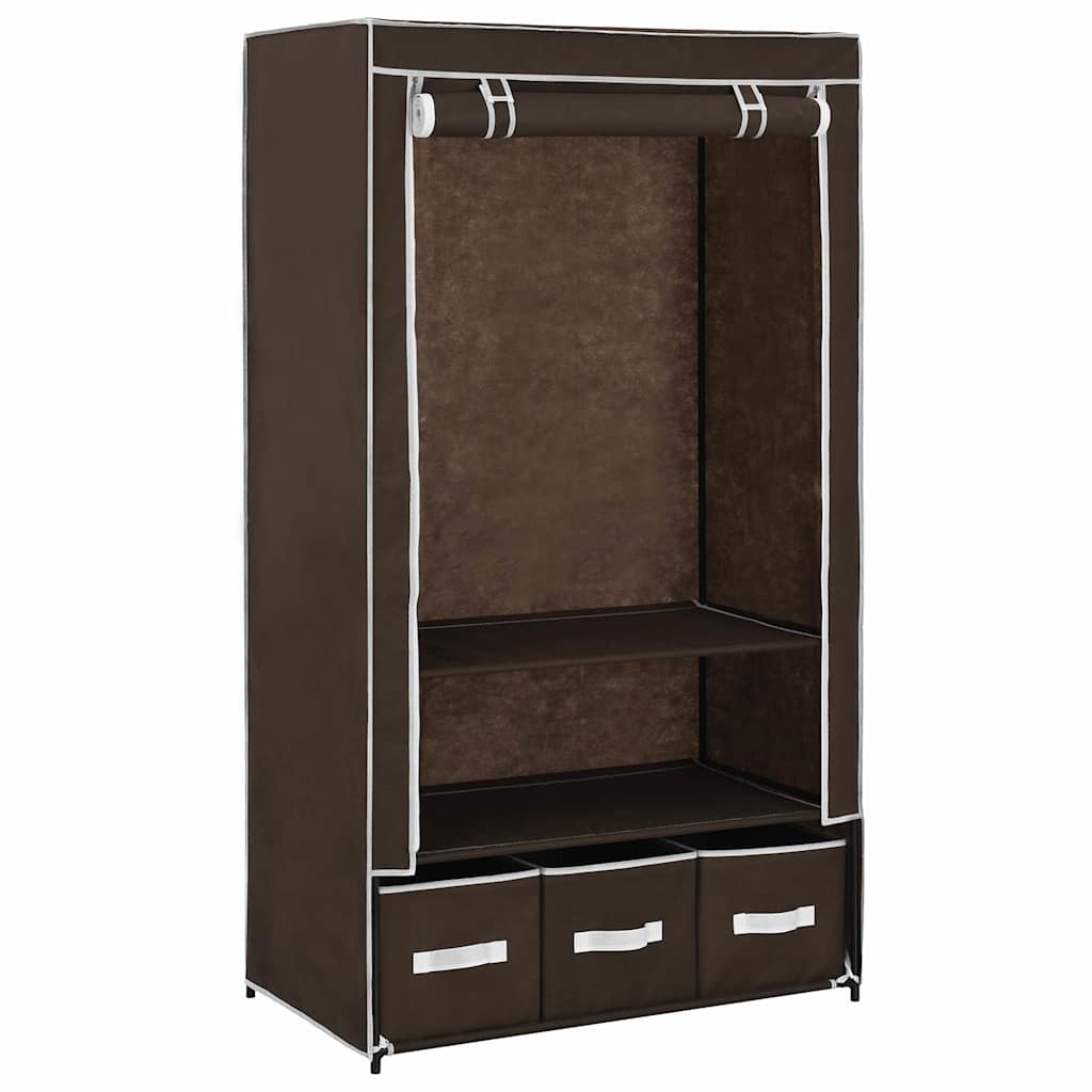 Kleiderschrank Schwarz 87 x 49 x 159 cm Stoff