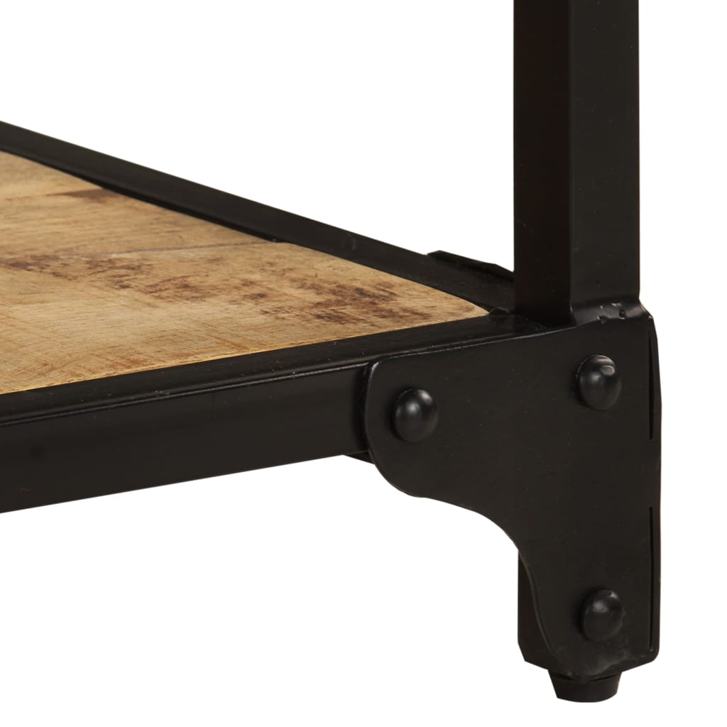Couchtisch 40x40x36 cm Raues Mango-Massivholz