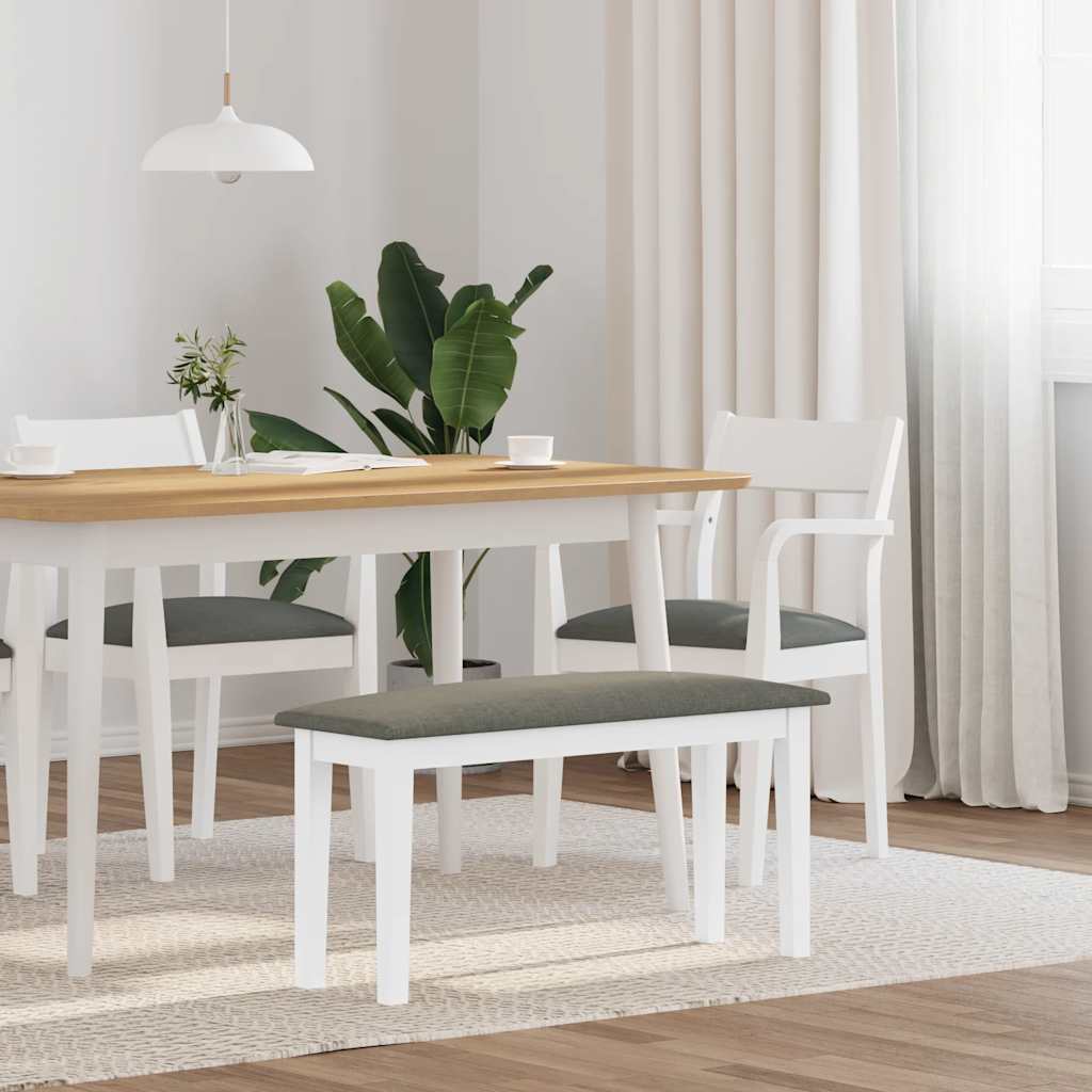 Bank 90 cm Braun Massivholz Gummibaum