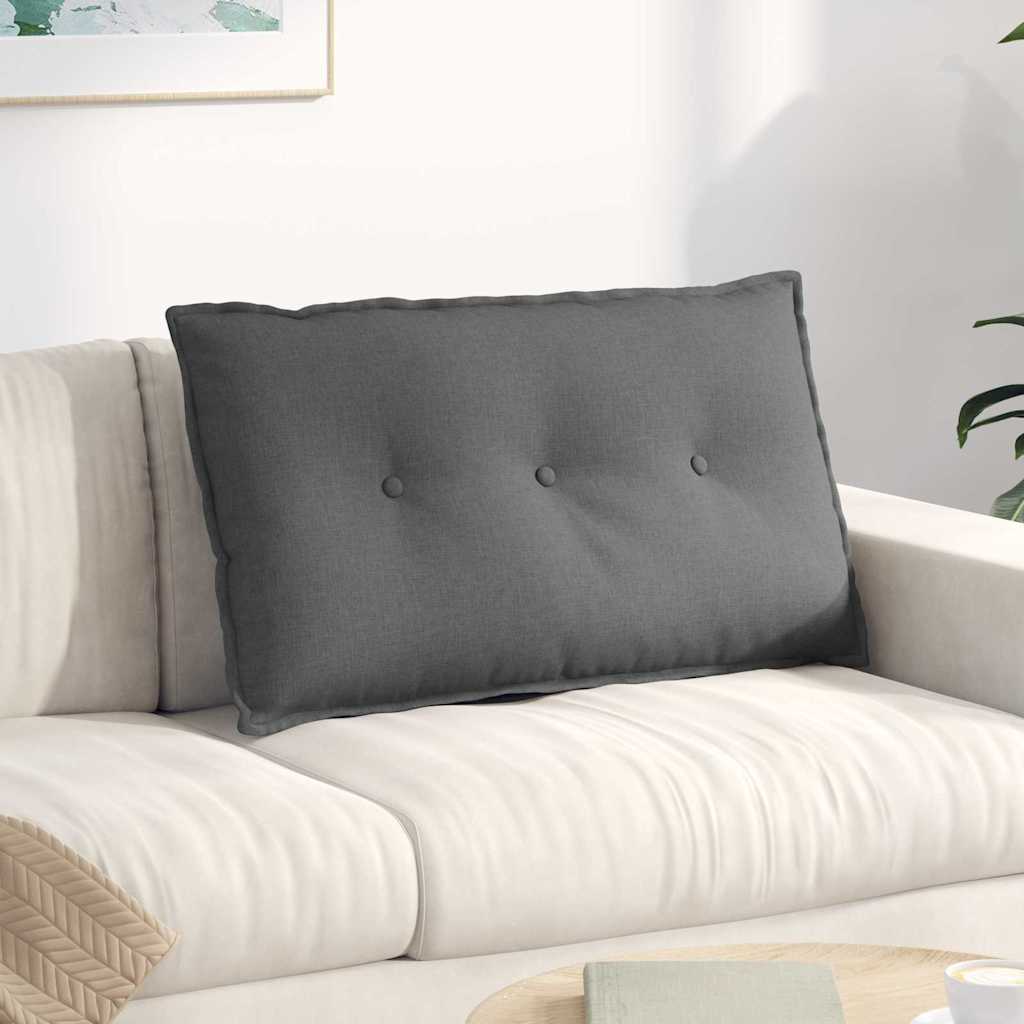 Rückenkissen Hellgrau 50 x 19 x 45 cm Stoff