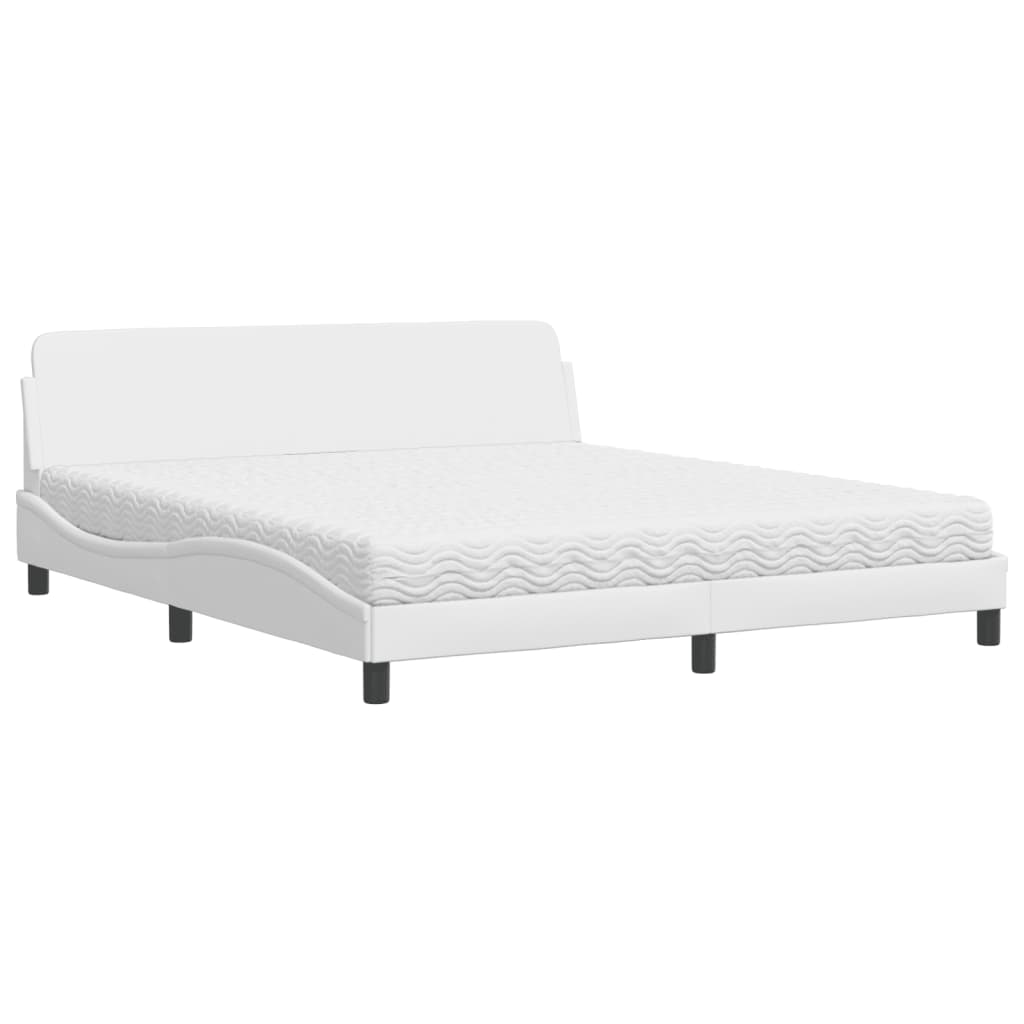 Bett mit Matratze "Dover" Schwarz 80x200 cm Kunstleder