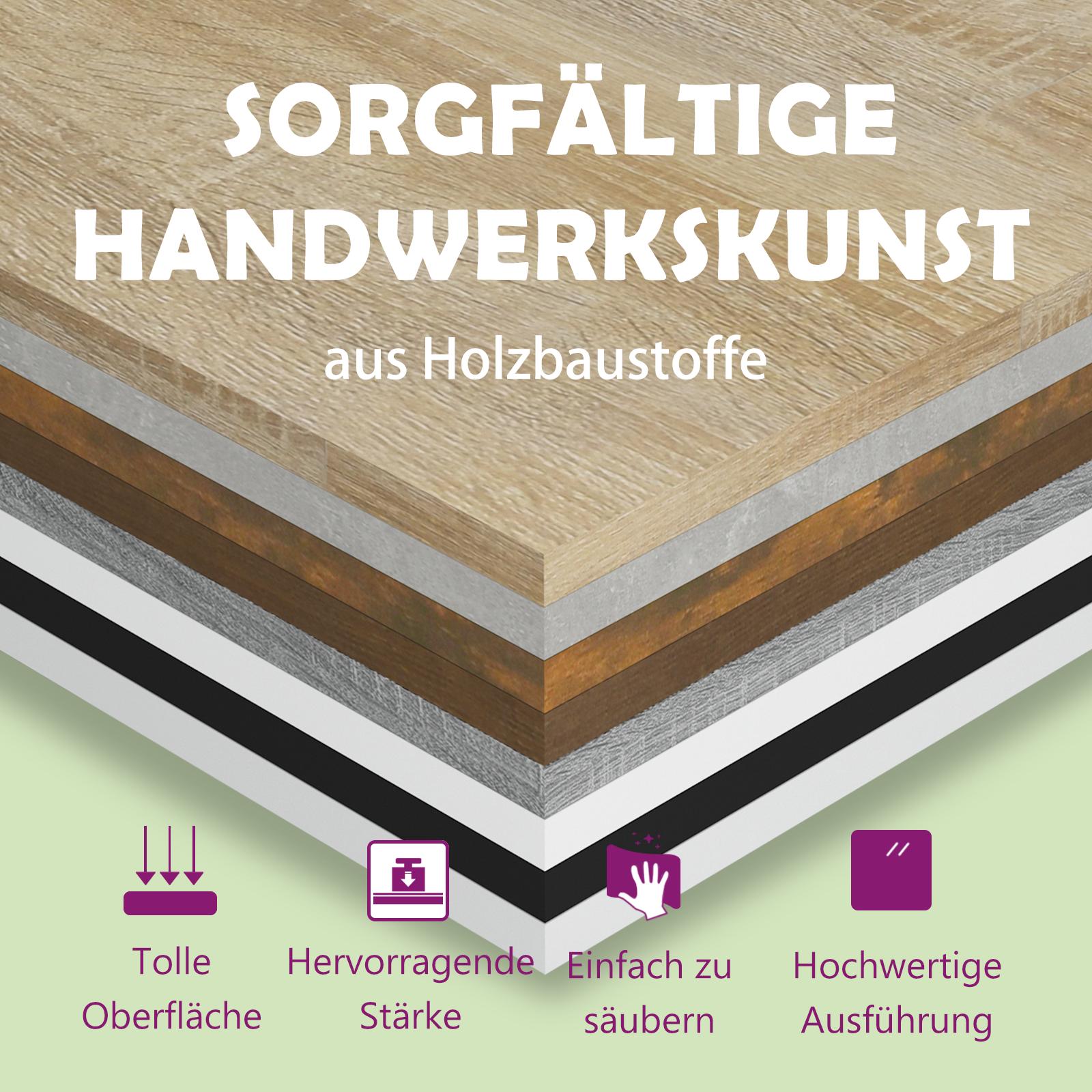 Beistelltisch Weiß 33x33x34,5 cm Holzwerkstoff