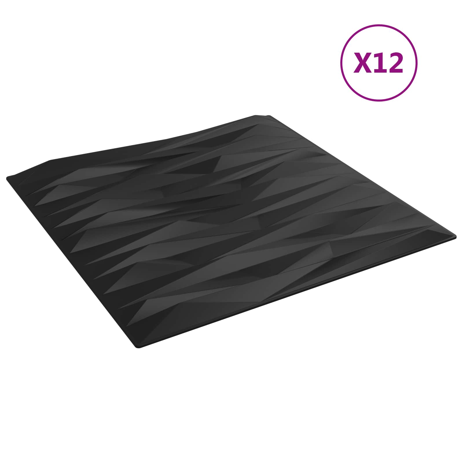 Wandpaneele 12 pcs Diamant Weiß 50 x 50 cm XPS Schaum