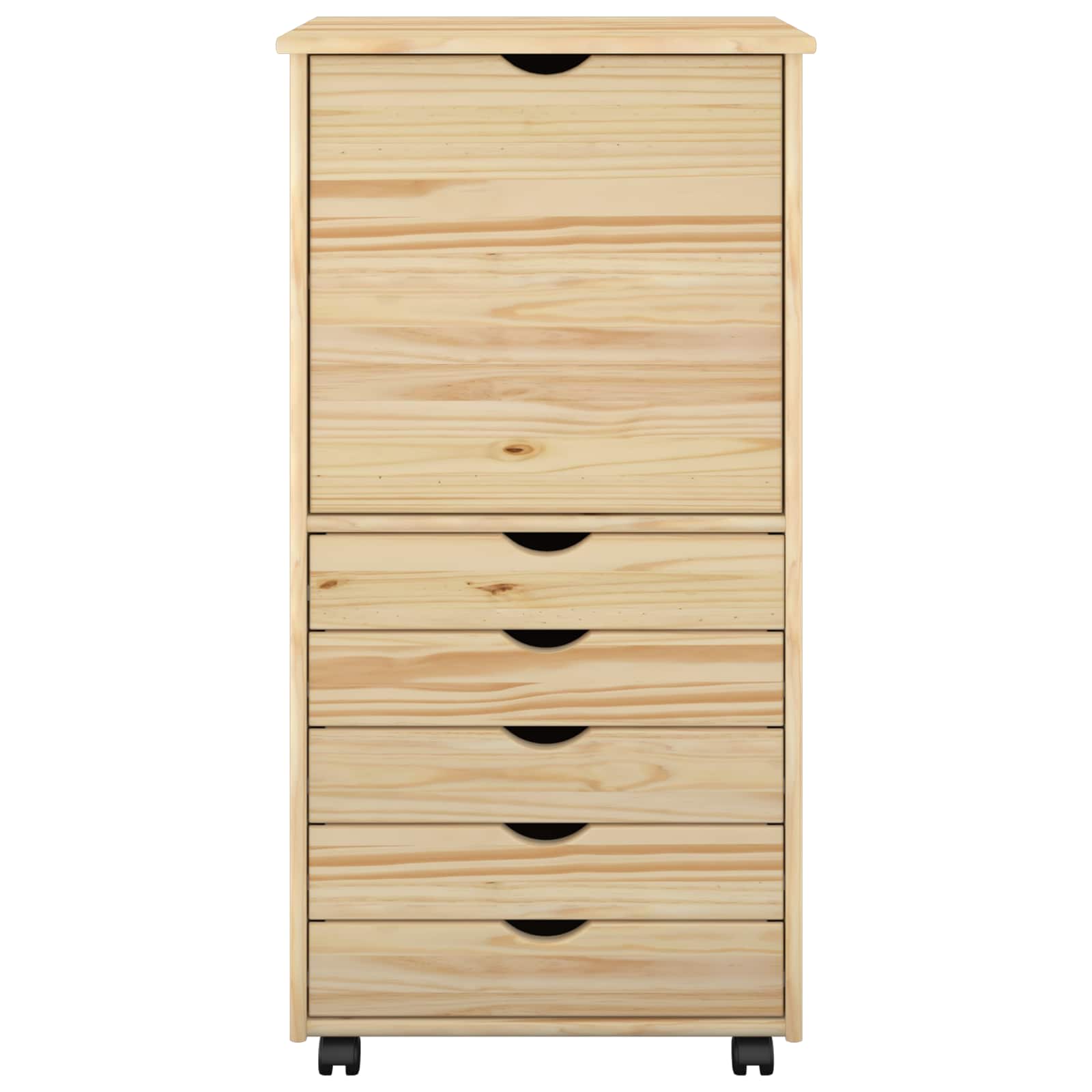 Rollschrank Honigbraun 53 x 39 x 103 cm Massivholz Kiefer