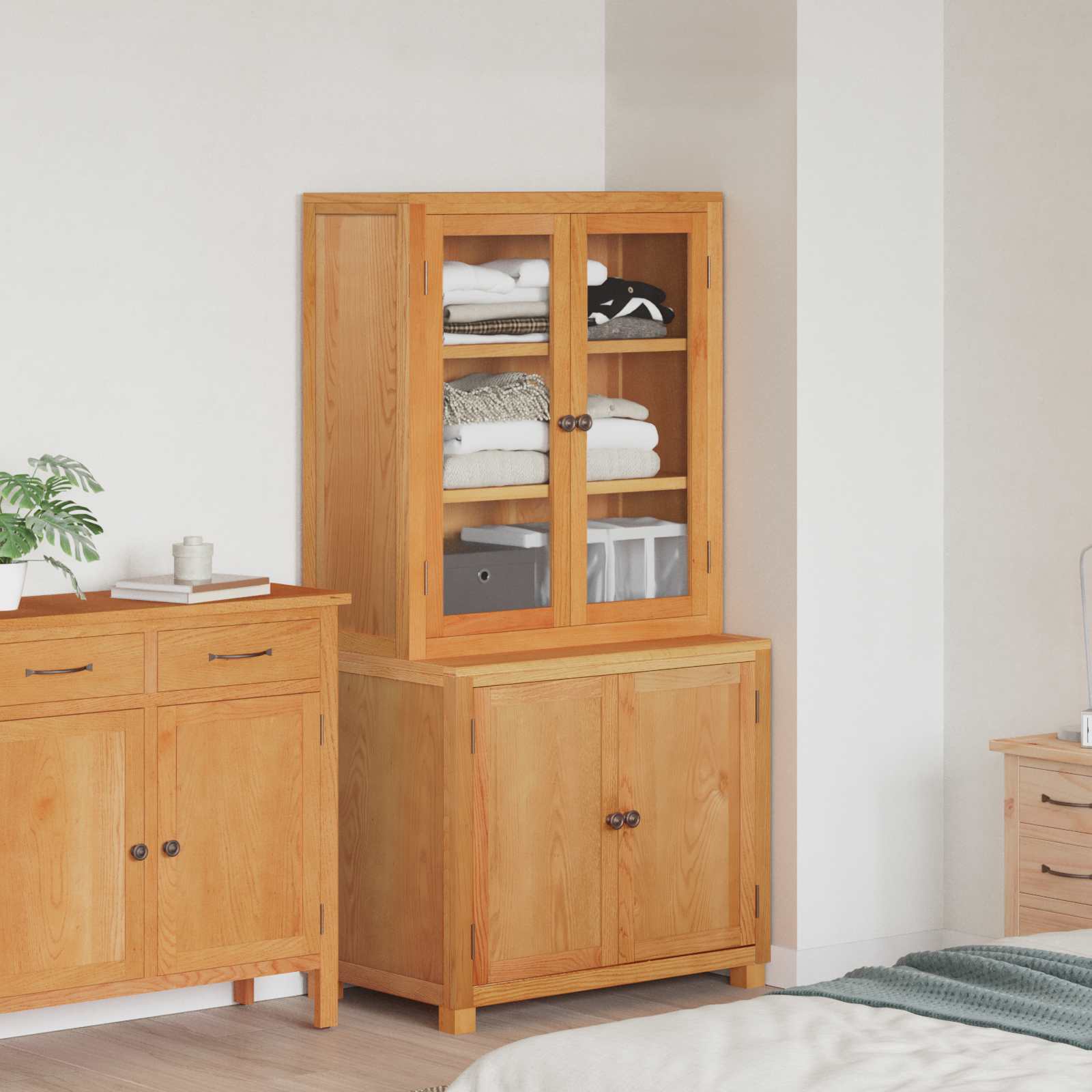 Aufbewahrungsmöbel-Set mit Tür 2 Stk. Braun 80 x 50 x 160 cm