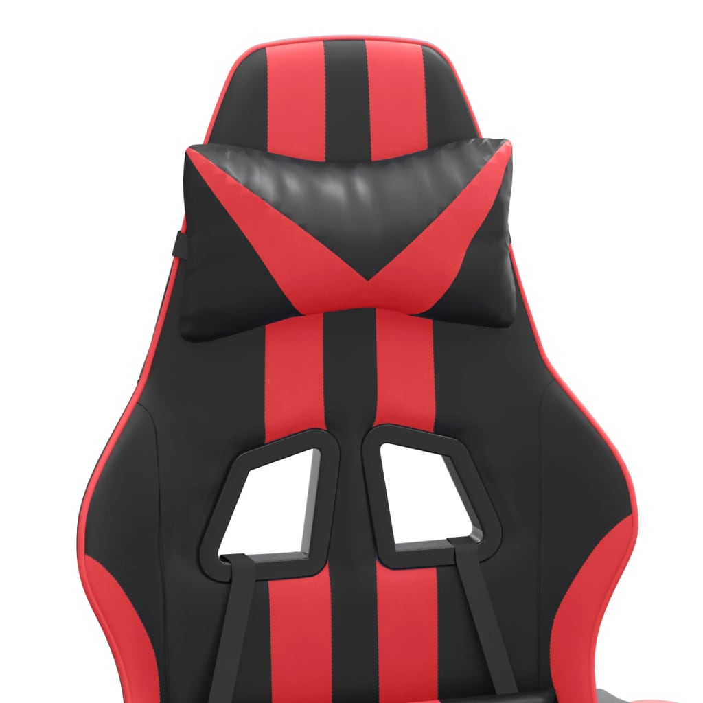 Gaming-Stuhl Drehbar Schwarz und Blau Kunstleder