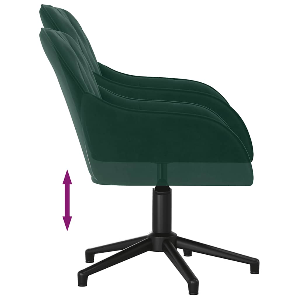 Bürostuhl Drehbar Blau Samt