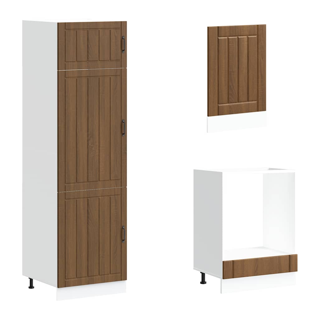 7-tlg. Küchenschrank-Set Lucca Weiß Holzwerkstoff