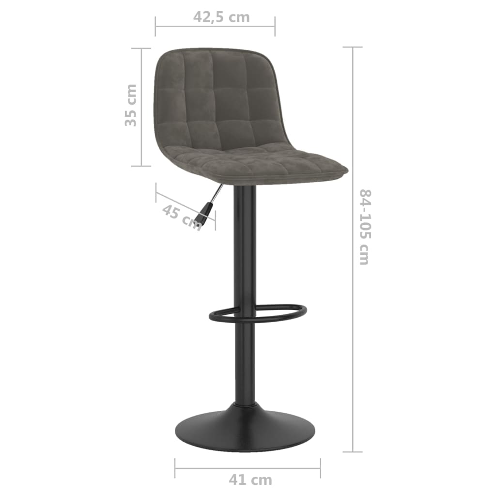 Barhocker 2 Stk. Hellgrün Samt
