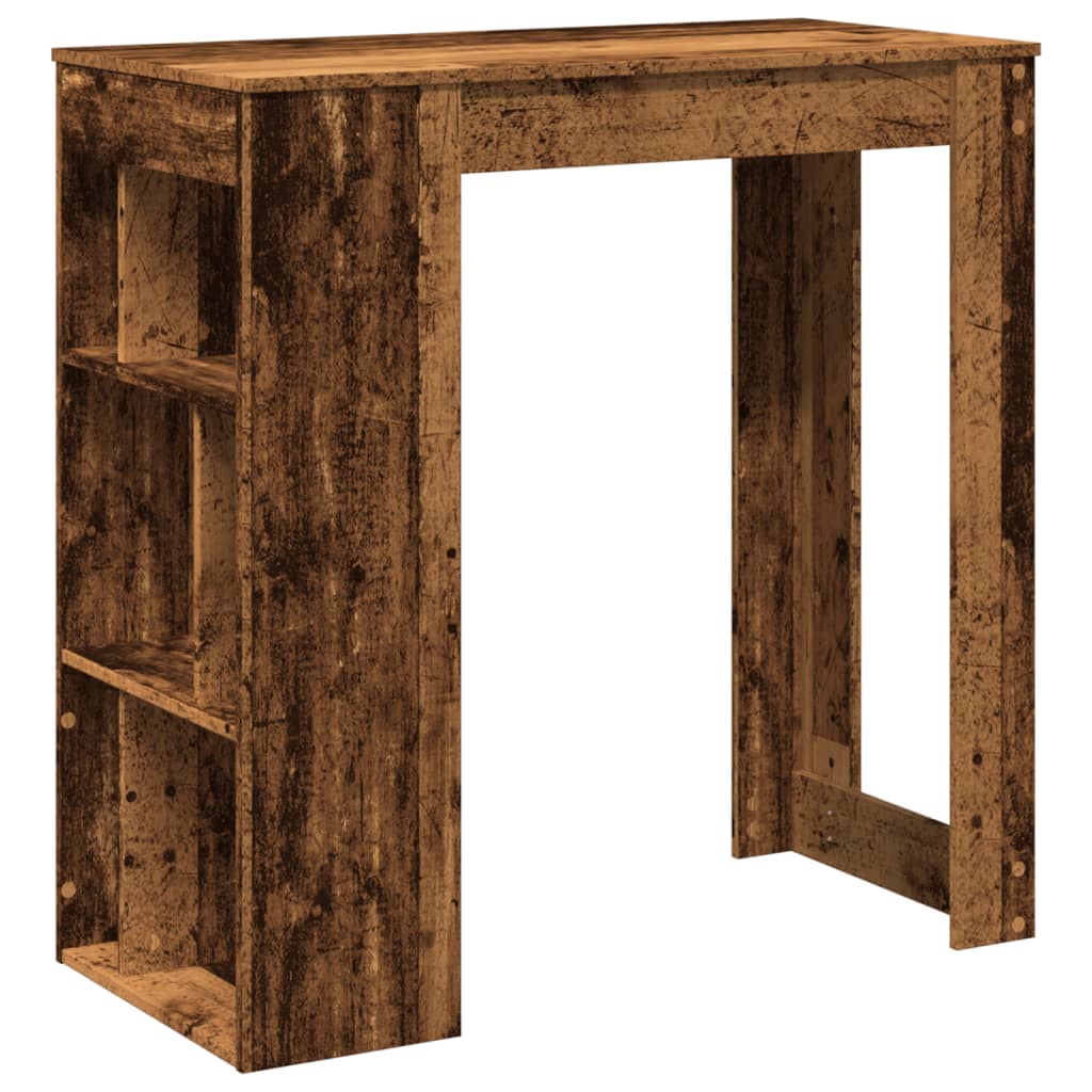 Bartisch Schwarz Eichen-Optik 102 x 50 x 103,5 cm Holzwerkstoff