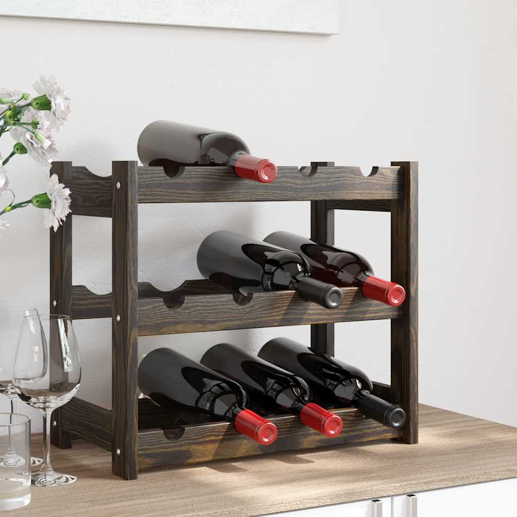 Weinregal für 12 Flaschen Kiefernholz