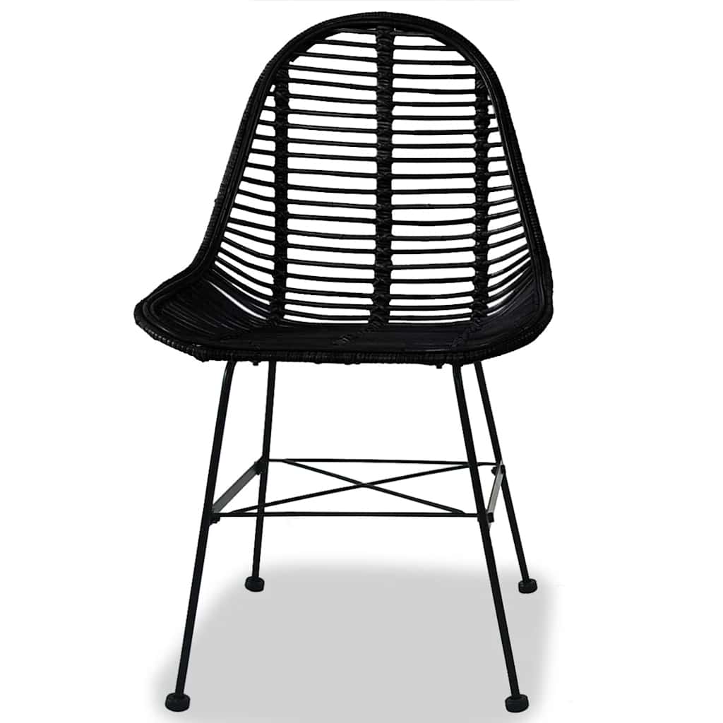 Esszimmerstühle 2 Stk. Natur Rattan