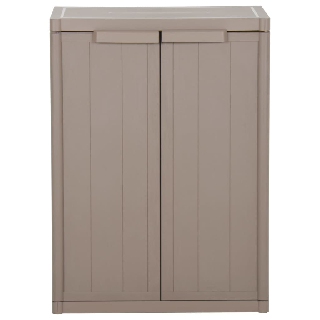 Gartenschrank Schwarz 65x45x88 cm PP Rattan-Optik